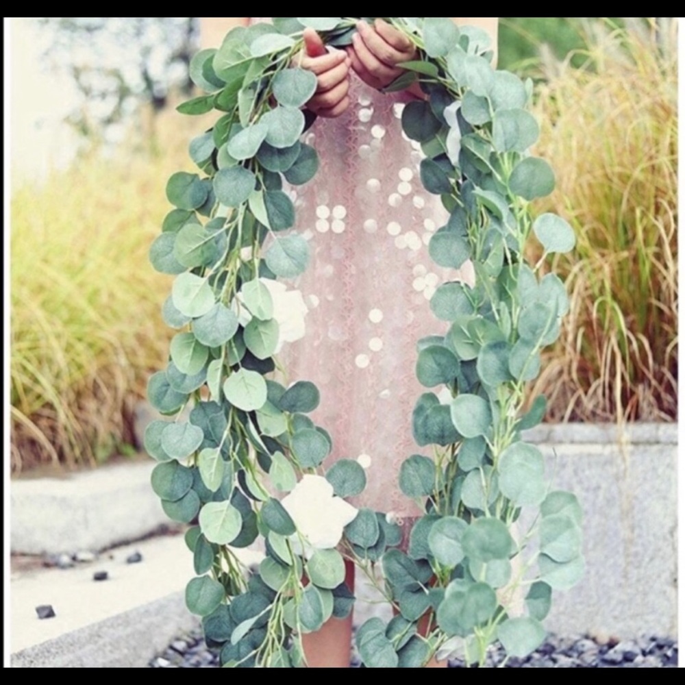 4 Pack Eucalyptus Garland Greenery Eucalyptus Vines Faux Strands Decor ~ New - Picture 3 of 4